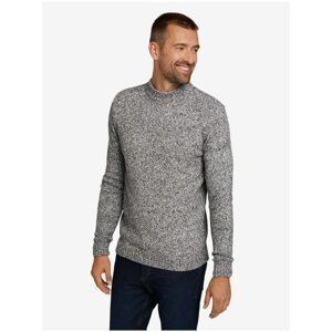 Grey Men's Annealed Sweater with Stand-Up Collar Tom Tailor - Men's