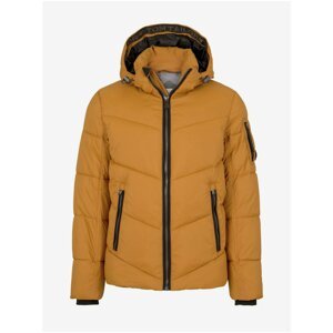 Light Brown Men's Quilted Winter Jacket with Hood Tom Tailor - Men's