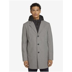 Light grey men's winter coat with sewn inset Tom Tailor Denim - Men's