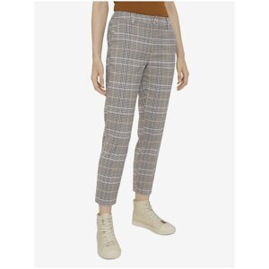 Brown Women's Plaid Shortened Pants Tom Tailor Denim - Women