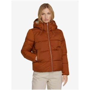 Brick Women's Quilted Winter Jacket with Hood Tom Tailor Denim - Women