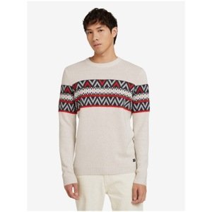 Cream Men's Patterned Sweater Tom Tailor Denim - Men