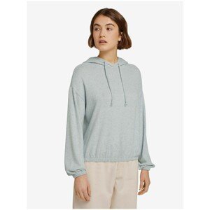 Light Grey Women's Hooded T-Shirt Tom Tailor Denim - Women