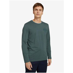 Green Men's T-Shirt with Tom Tailor Print - Men's