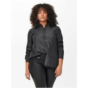 Dark Grey Denim Shirt ONLY CARMAKOMA Canto - Women