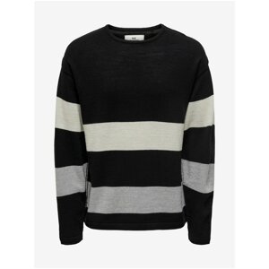 Black patterned sweater ONLY & SONS Jan - Men