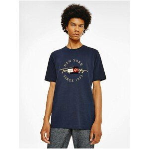 Dark Blue Men's Patterned T-Shirt Tommy Hilfiger - Men