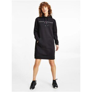 Black Women's Hooded Sweatshirt Dress Tommy Hilfiger - Women