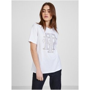 White Women's T-Shirt with Tommy Hilfiger Print - Women