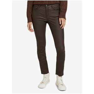 Tom Tailor Dark Brown Women's Skinny Fit Pants with Tom T Finish - Women