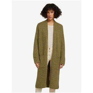 Khaki Women's Long Cardigan with Pockets Tom Tailor - Women