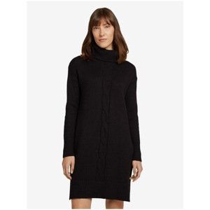 Black Sweater Dress with Turtleneck Tom Tailor - Women