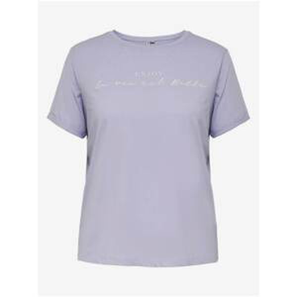 Light purple T-shirt ONLY CARMAKOMA Bessy - Women