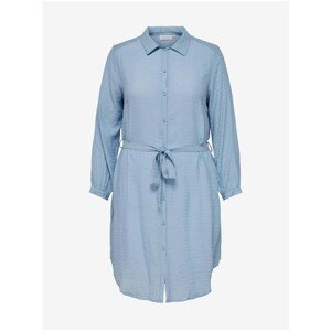 Light blue shirt dress with tie ONLY CARMAKOMA Talla - Women
