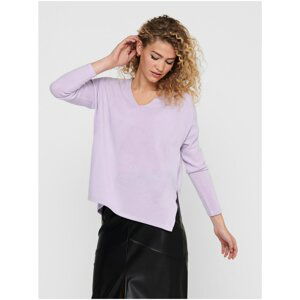 Light Purple Women's Sweater with Slits ONLY Amalia - Women