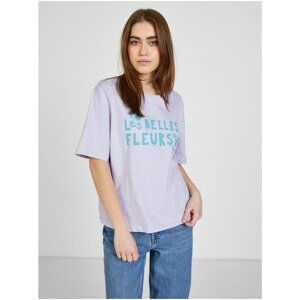 Light Blue Women's Patterned T-Shirt ONLY Jasmin - Women