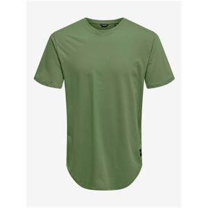 Green Elongated Basic T-Shirt ONLY & SONS Matt - Men