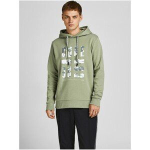 Light Green Hoodie Jack & Jones Street - Men