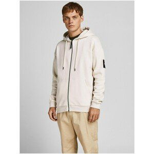 Jack & Jones Classic Hoodie Cream Hoodie - Mens