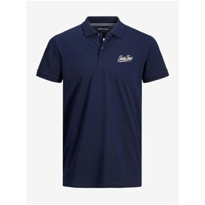 Dark Blue Polo T-Shirt Jack & Jones Structure - Men