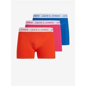Set of three boxers in blue, pink and orange Jack & Jones Fl - Men