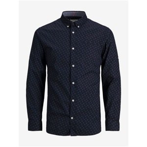 Dark Blue Patterned Shirt Jack & Jones Jack - Men