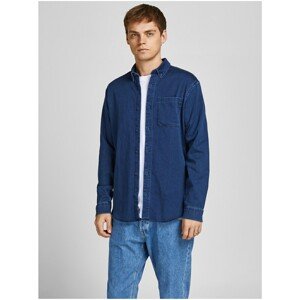 Jack & Jones Indigo Dark Blue Denim Shirt - Men's