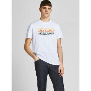 White Patterned T-Shirt Jack & Jones Brady - Men