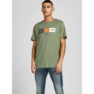 Green Patterned T-Shirt Jack & Jones Brady - Men