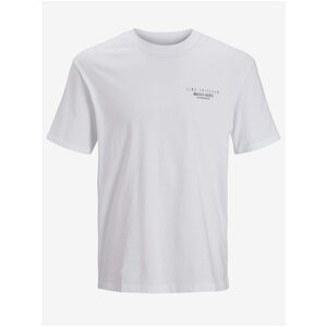 White Patterned T-Shirt Jack & Jones Comfort Photo - Men