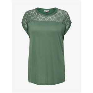 Green T-Shirt ONLY CARMAKOMA Flake - Women