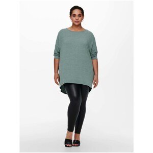 Light Green Women's Sweater with Three-Quarter Sleeves ONLY CARMAKOMA - Women