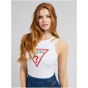 Guess White Body Triangle Logo - Women