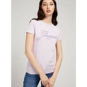 Light purple women's T-shirt with Print Guess Selina - Women