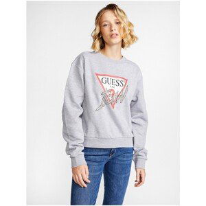 Grey Womens Hoodie Guess Icon - Women