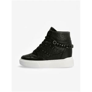 Black Women's Ankle Boots on Guess Platform - Women