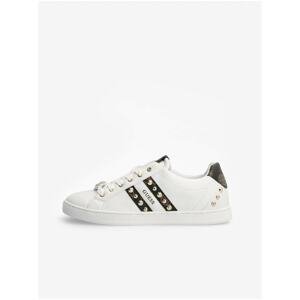 White Women's Sneakers with Guess Decorative Details - Women
