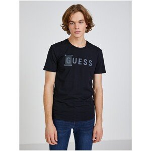 Black Men's T-Shirt Guess Belty - Men's