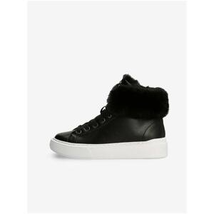 Black Women's Ankle Sneakers with Guess Collar - Women
