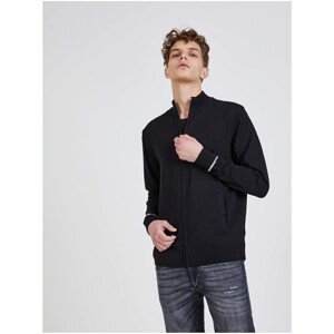 Black men's sweater with stand-up collar Guess Kennard - Men