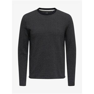 Dark blue ribbed sweater ONLY & SONS Niguel - Men