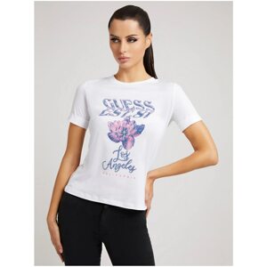 White Women's T-Shirt Guess - Women