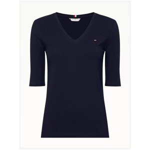 Dark blue women's basic T-shirt Tommy Hilfiger - Women