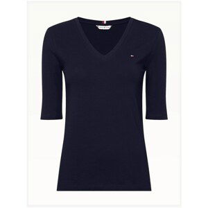 Dark blue women's basic T-shirt Tommy Hilfiger - Women