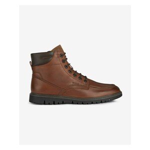 Brown Men's Ankle Leather Shoes Geox Ghiacciaio - Men