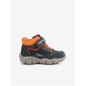 Orange-Blue Boys' Ankle Sneakers Geox Baltic - unisex