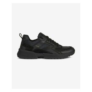 Black Men's Leather Waterproof Sneakers Geox Naviglio - Mens