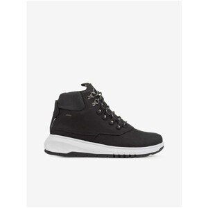 Black Women's Ankle Leather Sneakers Geox Aerantis - Women