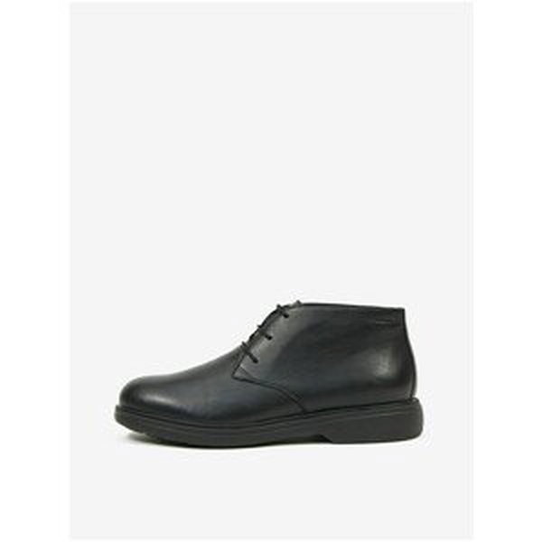 Black Men's Leather Shoes Geox Ottavio - Men