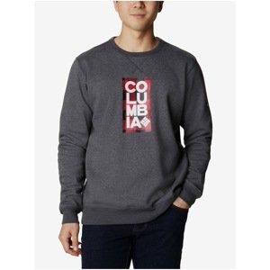 Dark Grey Men's Sweatshirt with Print Columbia™ Logo Fleece Crew - Men's